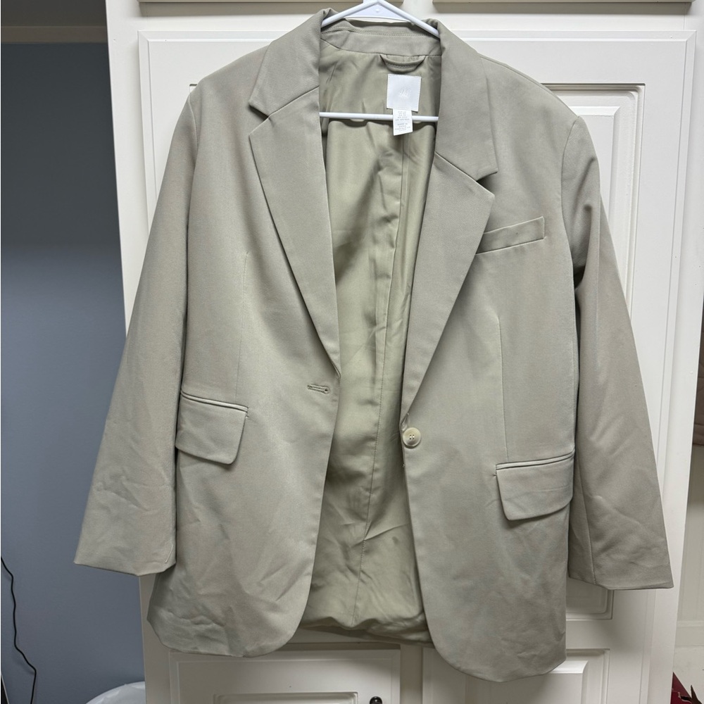 H&M Light Sage Green Women's Blazer